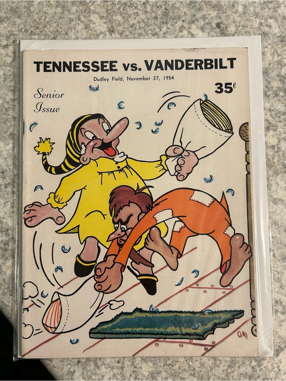 Original 1954 Tennessee vs Vanderbilt Football Program Rare Issue NCAA New